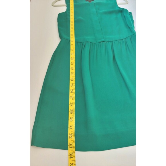 J Crew Dress Women's size 00 in Emerald Green above the knee with Pockets - Picture 8 of 13